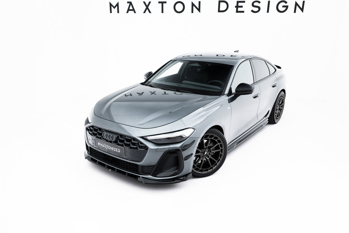 Street+ Spoilerlippe Front Ansatz V.2 passend für Audi A5 S-Line / S5 Limousine / Avant B10 schwarz Hochglanz – Ansicht 5