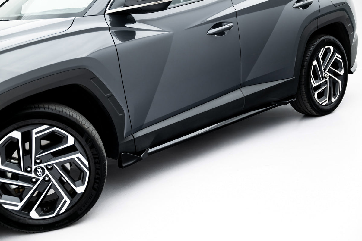 Street+ Seitenschweller Leisten passend für Hyundai Tucson Mk4 Facelift schwarz Hochglanz – Ansicht 2