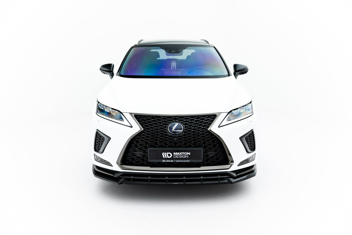 Street+ Spoilerlippe Front Ansatz passend für Lexus RX F-Sport Mk4 Facelift schwarz Hochglanz – Ansicht 1