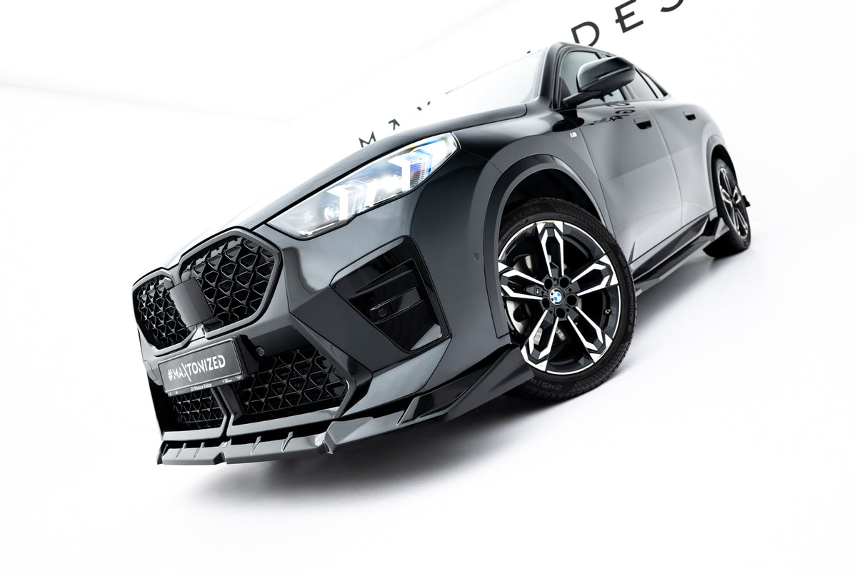 Street+ Spoilerlippe Front Ansatz passend für BMW X2 M-Paket / iX2 U10 schwarz Hochglanz – Ansicht 2