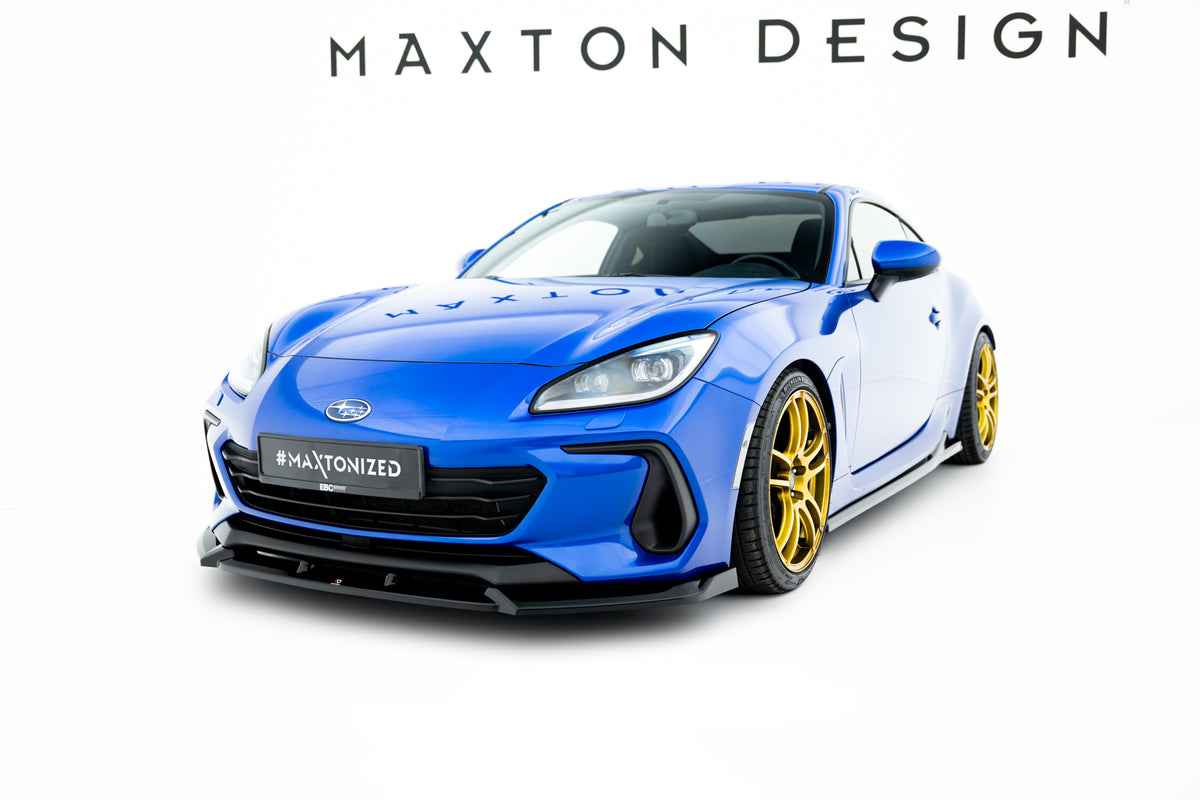Street+ Spoilerlippe Front Ansatz V.1 passend für Subaru BRZ Mk2 schwarz Hochglanz – Ansicht 4