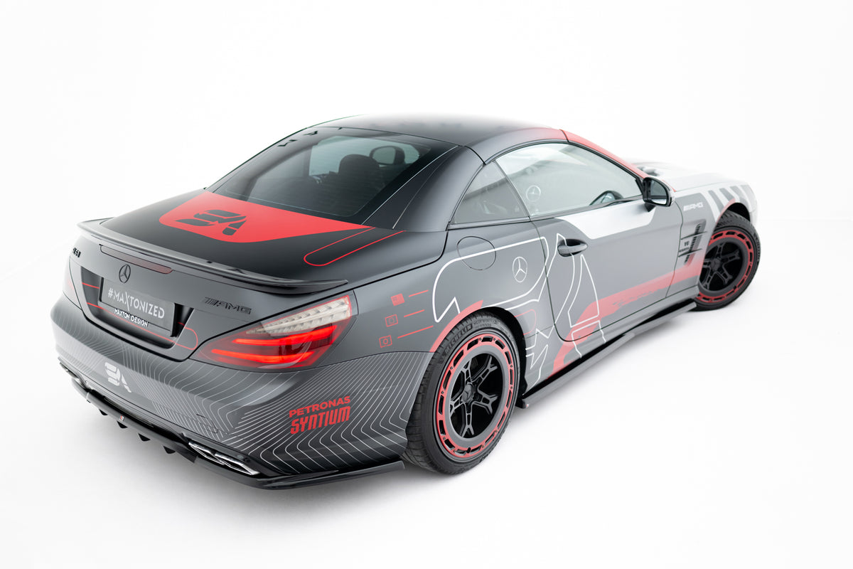 Street+ Mittlerer Diffusor RACE passend für Mercedes-Benz SL 63 AMG R231 schwarz Hochglanz – Ansicht 5