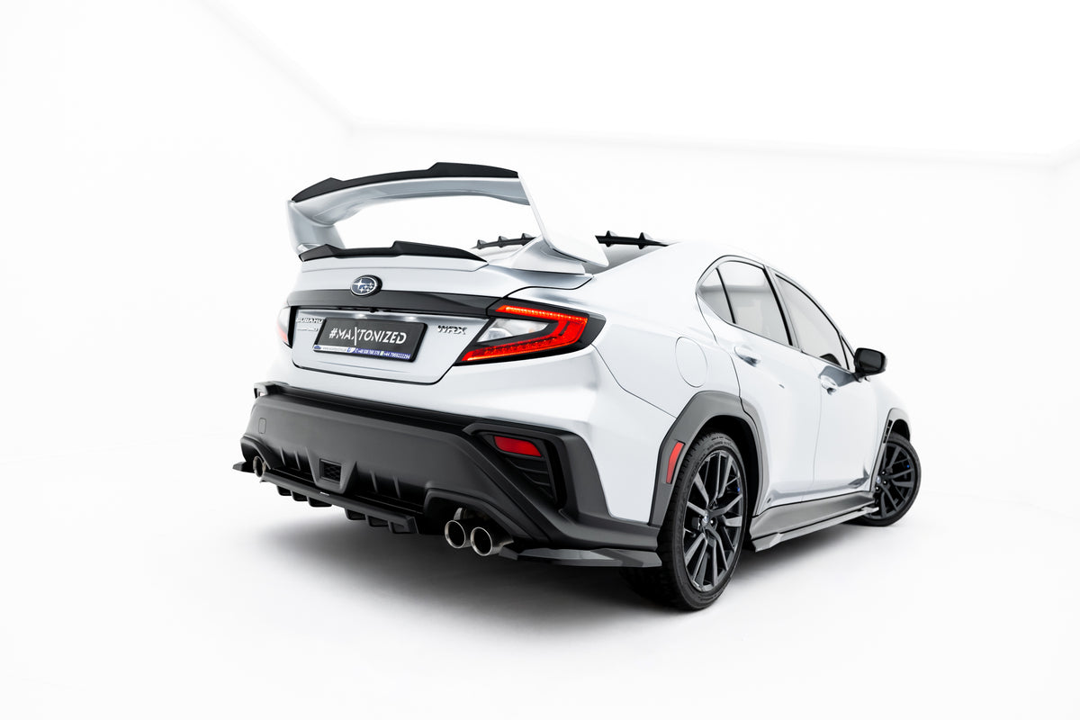 Heck Ansatz Flaps Diffusor passend für Subaru WRX STI Mk2 schwarz Hochglanz – Ansicht 1
