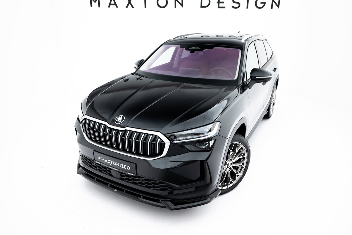 Street+ Spoilerlippe Front Ansatz passend für Skoda Kodiaq Mk2 schwarz Hochglanz – Ansicht 2