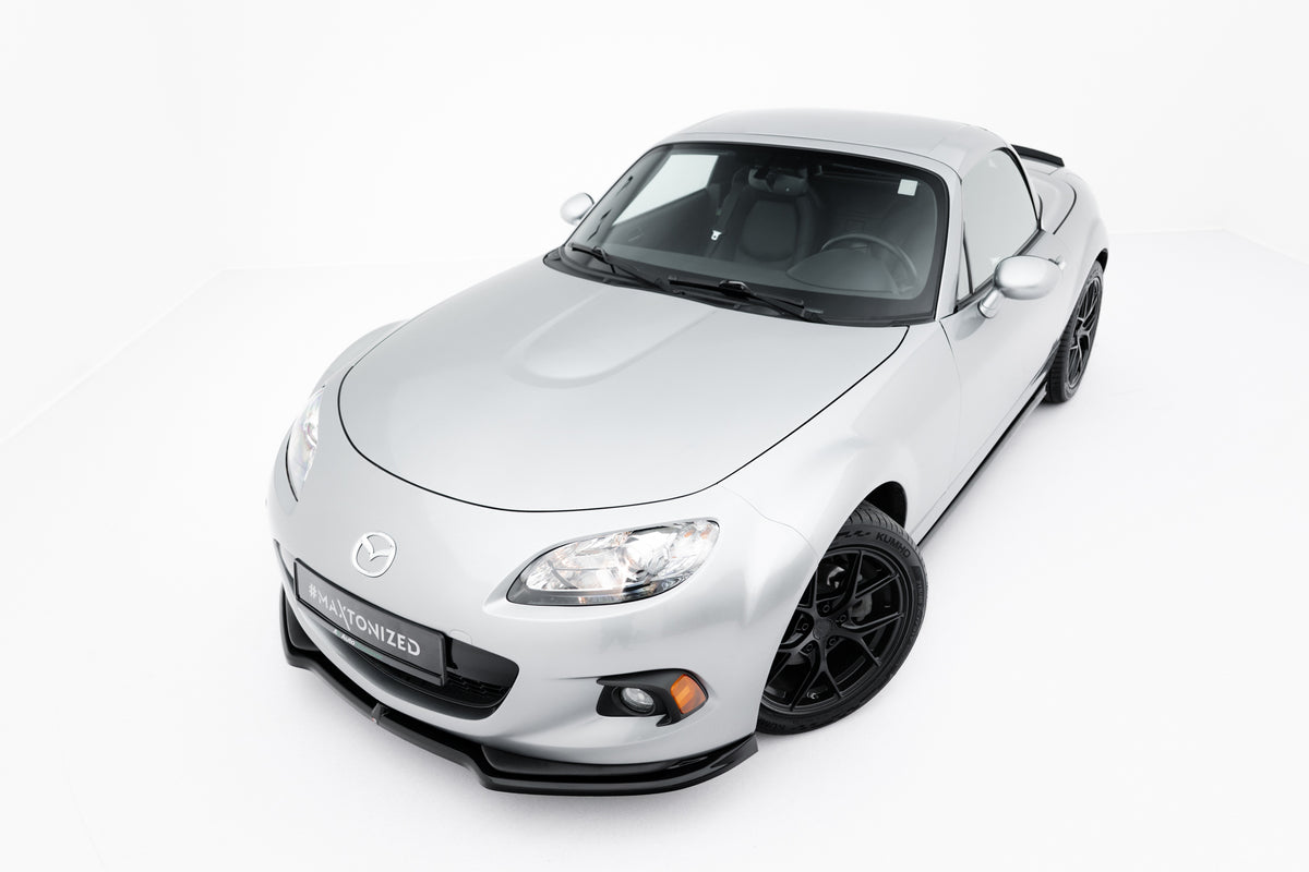 Street+ Spoilerlippe Front Ansatz passend für Mazda MX-5 Mk3 (NC) Facelift schwarz Hochglanz – Ansicht 2