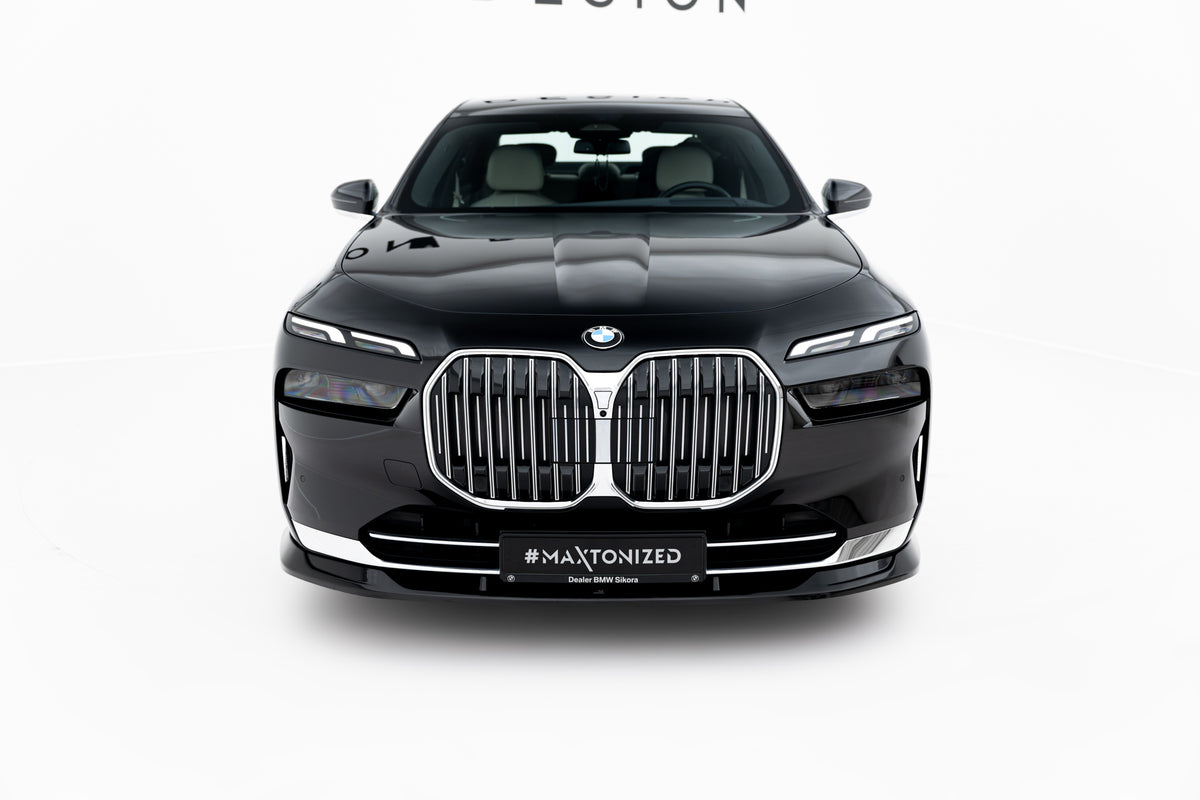 Street+ Spoilerlippe Front Ansatz V.2 passend für BMW 7 G70 schwarz Hochglanz – Ansicht 1