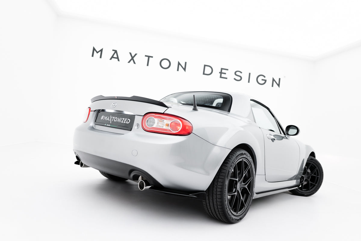 Heck Ansatz Flaps Diffusor passend für Mazda MX-5 Mk3 (NC) Facelift schwarz Hochglanz – Ansicht 2