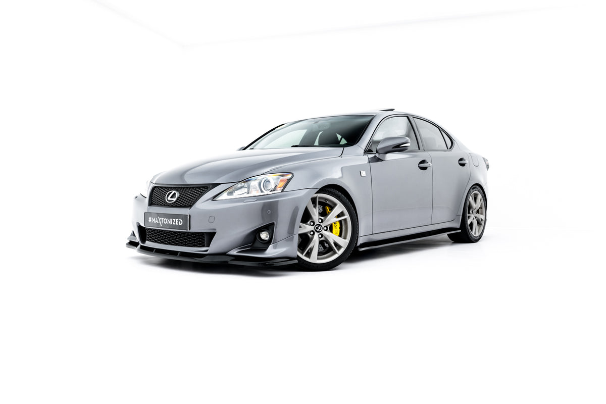 Street+ Spoilerlippe Front Ansatz passend für Lexus IS F-Sport Mk2 (XE20) Facelift schwarz Hochglanz – Ansicht 1