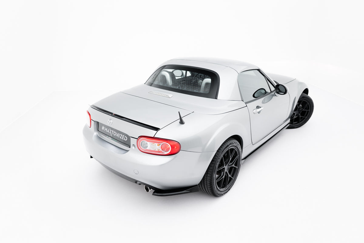Heck Ansatz Flaps Diffusor passend für Mazda MX-5 Mk3 (NC) Facelift schwarz Hochglanz – Ansicht 3