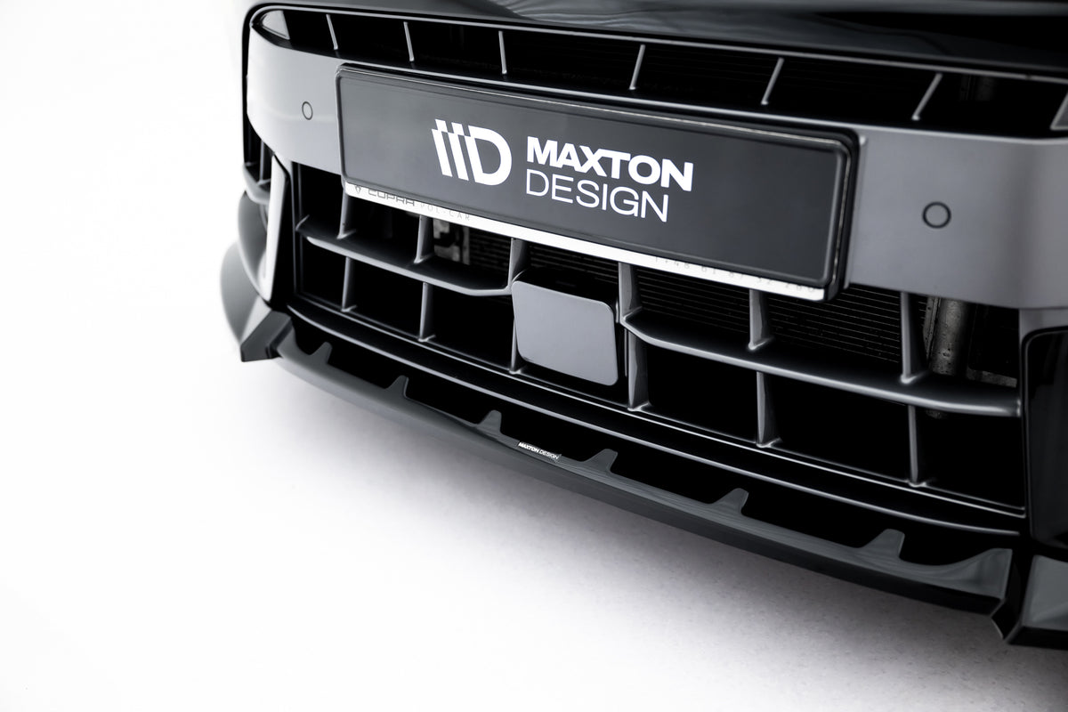 Street+ Spoilerlippe Front Ansatz V.2 passend für Cupra Leon ST / Hatchback Mk1 Facelift schwarz Hochglanz – Ansicht 4