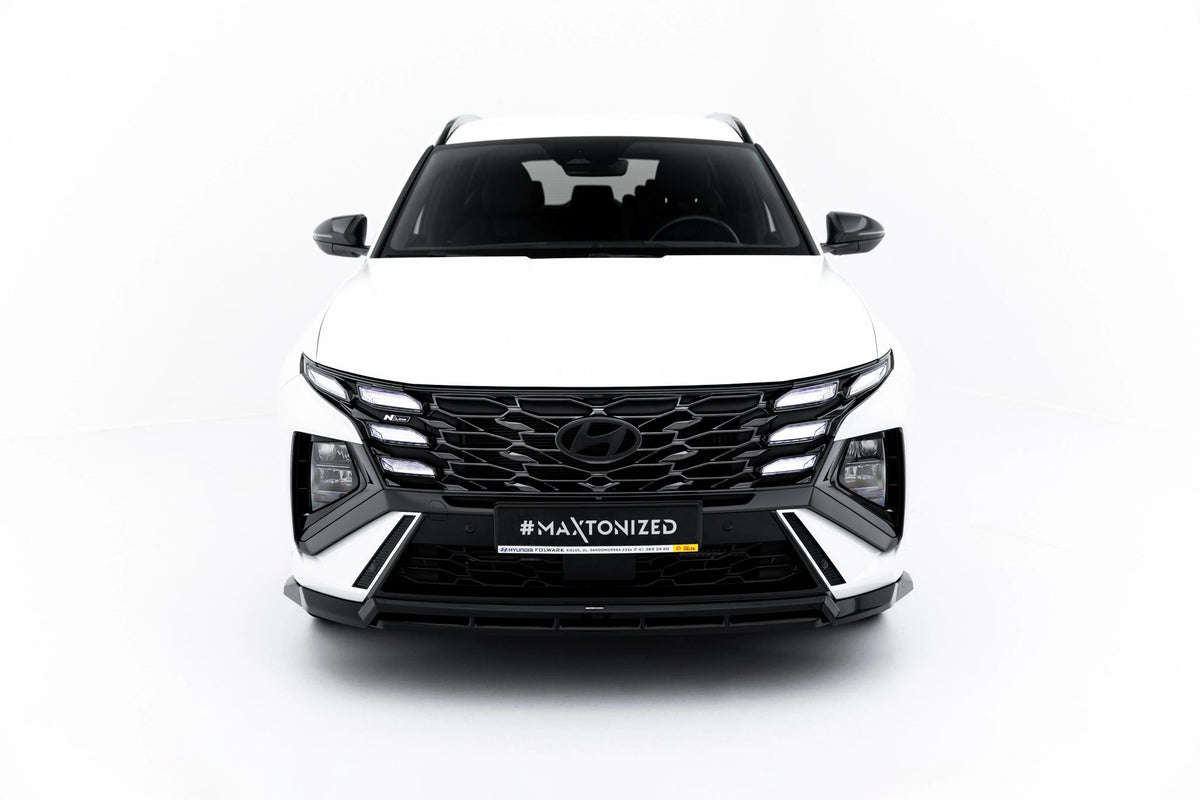 Street+ Spoilerlippe Front Ansatz passend für Hyundai Tucson N-Line Mk4 Facelift schwarz Hochglanz – Ansicht 1
