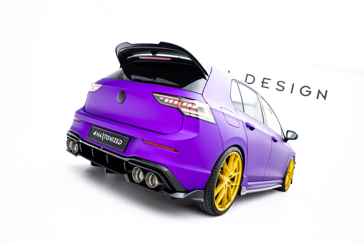 Street+ Mittlerer Diffusor RACE passend für V.1 VW Golf R Hatchback Mk8 / Mk8 Facelift schwarz Hochglanz – Ansicht 2