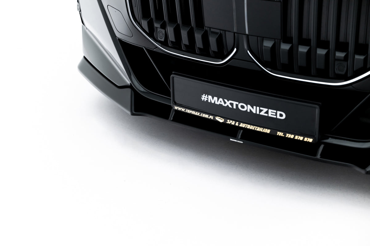 Street+ Spoilerlippe Front Ansatz V.4 passend für BMW 7 M-Paket / M760e / i7 M-Paket G70   schwarz Hochglanz – Ansicht 5