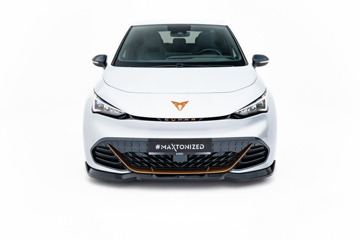 Street+ Spoilerlippe Front Ansatz V.2 passend für Cupra Born Mk1 schwarz Hochglanz – Ansicht 6