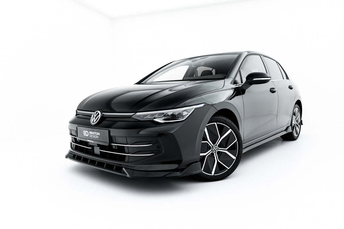Street+ Spoilerlippe Front Ansatz passend für VW Golf Variant Mk8 Facelift schwarz Hochglanz – Ansicht 2