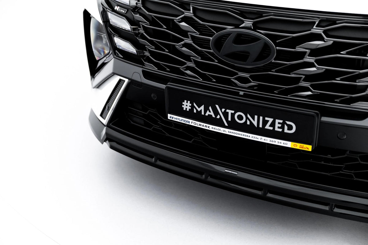 Street+ Spoilerlippe Front Ansatz passend für Hyundai Tucson N-Line Mk4 Facelift schwarz Hochglanz – Ansicht 5