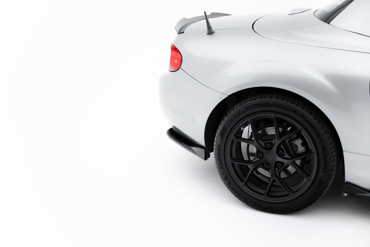 Heck Ansatz Flaps Diffusor passend für Mazda MX-5 Mk3 (NC) Facelift schwarz Hochglanz – Ansicht 4
