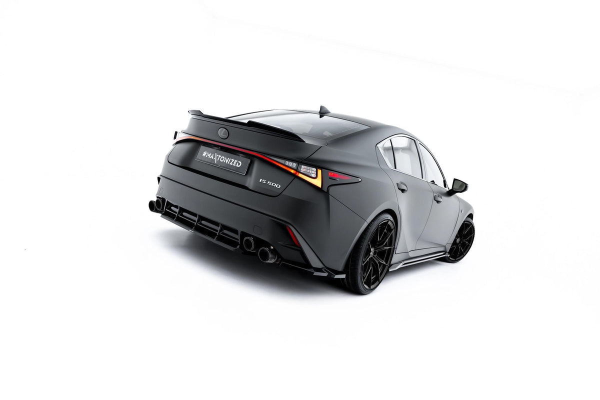 Heck Ansatz Flaps Diffusor passend für Lexus IS 500 Mk3 Facelift 2 (XE30) schwarz Hochglanz – Ansicht 1