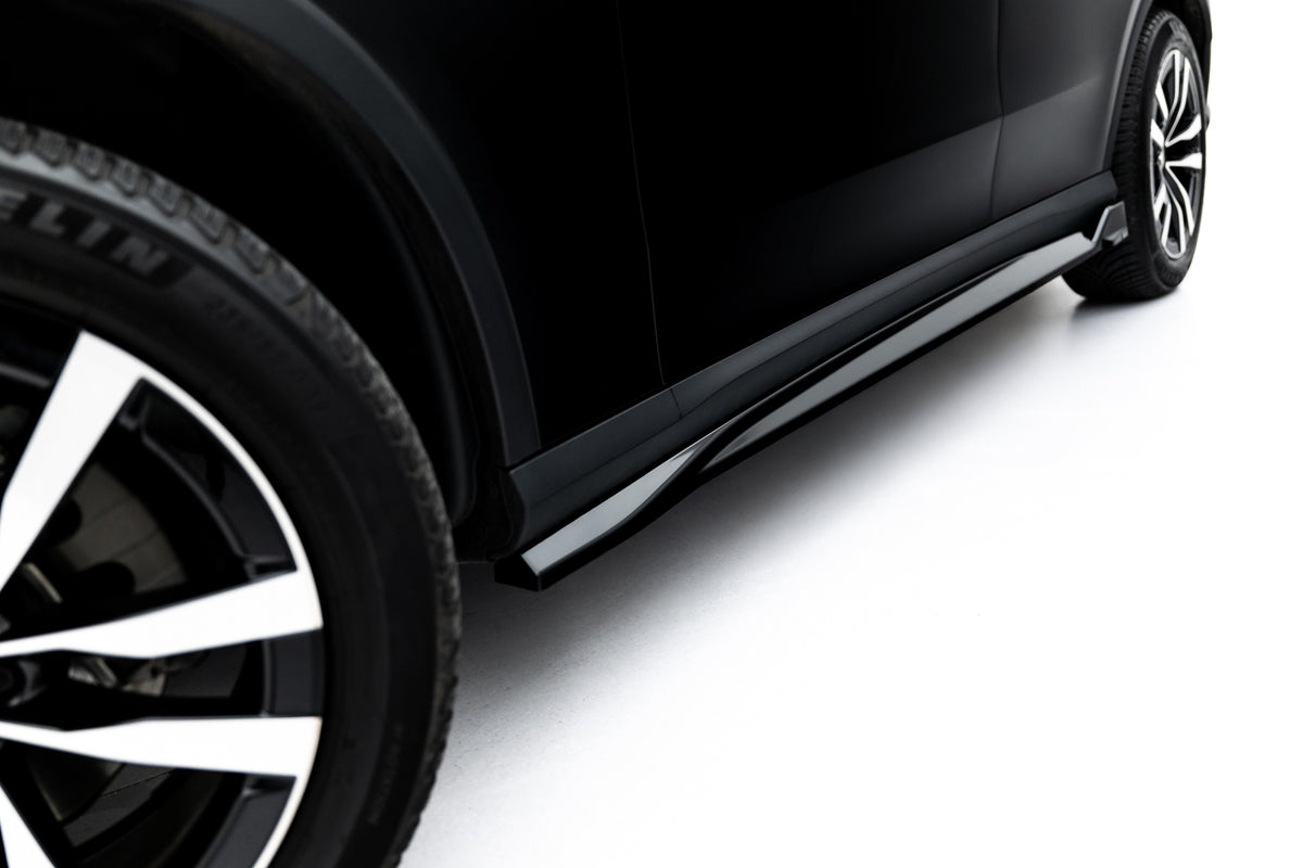 Street+ Seitenschweller Leisten passend für Mercedes-Benz GLC Coupe C254 schwarz Hochglanz – Ansicht 1