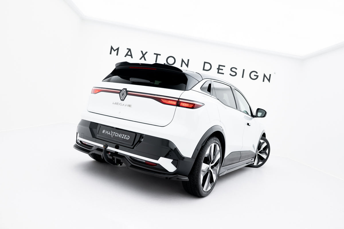 Mittlerer Diffusor Heck Ansatz DTM Look passend für Renault Megane E-Tech Electric Mk1 schwarz Hochglanz – Ansicht 1
