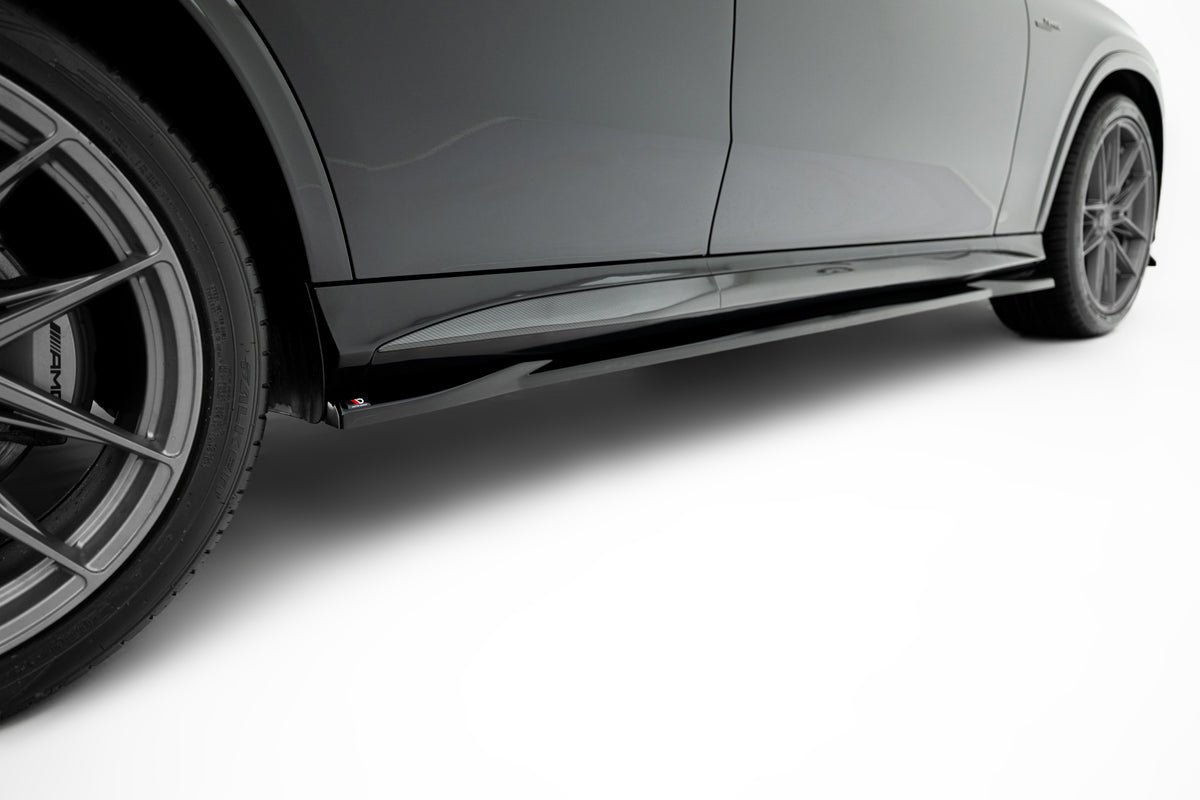 Street+ Seitenschweller Leisten passend für Mercedes-AMG GLC 43 X254 schwarz Hochglanz – Ansicht 4
