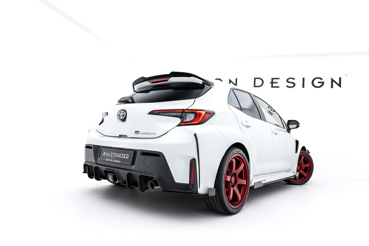 Street Pro Heck Ansatz Flaps Diffusor + Flaps passend für Toyota GR Corolla Mk12 schwarz Hochglanz – Ansicht 1