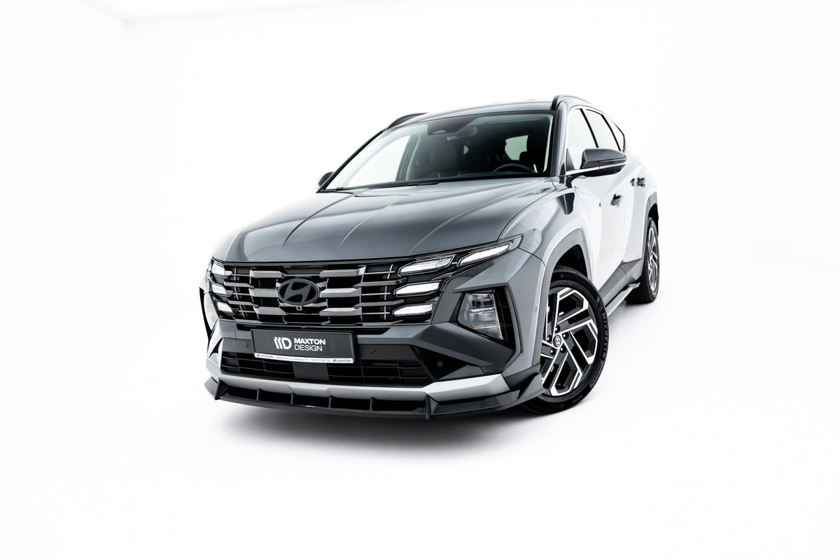 Street+ Spoilerlippe Front Ansatz passend für Hyundai Tucson Mk4 Facelift schwarz Hochglanz – Ansicht 2