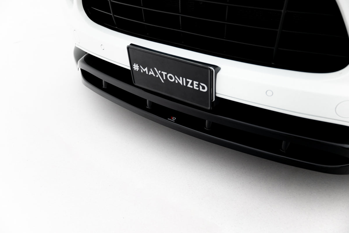 Street+ Spoilerlippe Front Ansatz passend für Porsche Cayenne Turbo / Standard Mk2 schwarz Hochglanz – Ansicht 3