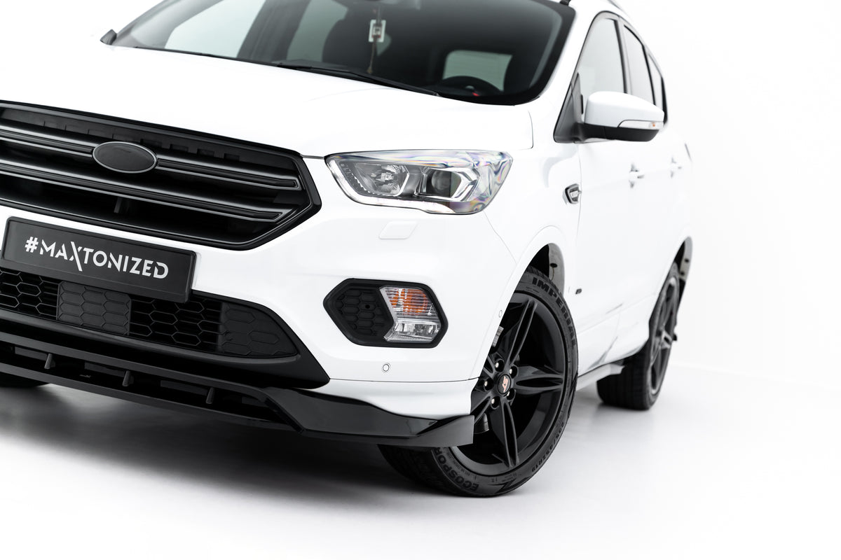 Street+ Spoilerlippe Front Ansatz passend für Ford Kuga ST-Line Mk2 Facelift schwarz Hochglanz – Ansicht 4