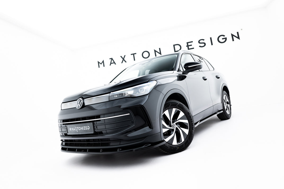 Street+ Spoilerlippe Front Ansatz V.2 passend für VW Tiguan Mk3 schwarz Hochglanz – Ansicht 2