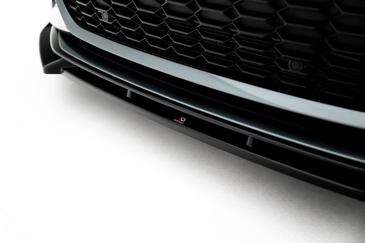 Street+ Spoilerlippe Front Ansatz V.1 passend für Audi RS6 C8 / C8 Facelift schwarz Hochglanz – Ansicht 4