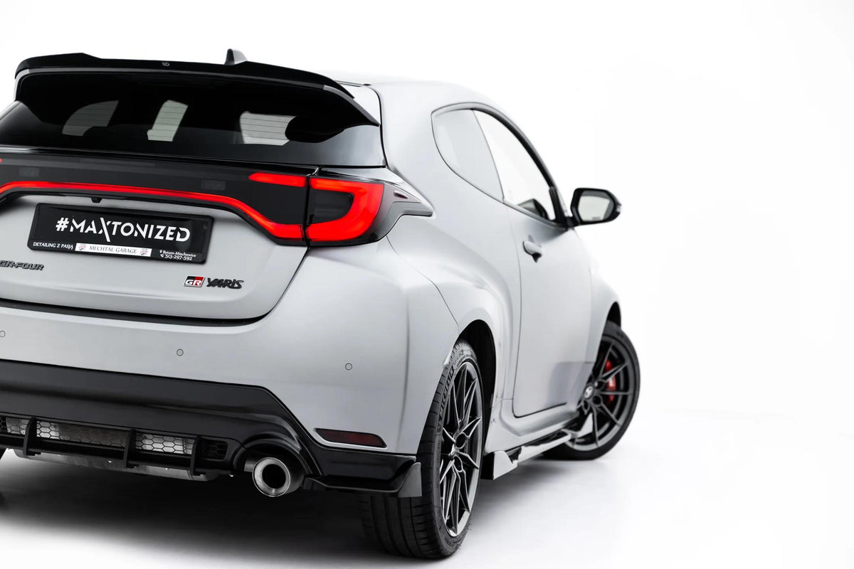 Heck Ansatz Flaps Diffusor V.2 passend für Toyota GR Yaris Mk4 Facelift schwarz Hochglanz – Ansicht 2