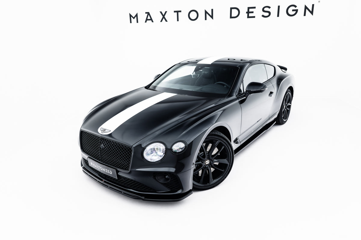 Street+ Spoilerlippe Front Ansatz passend für Bentley Continental GT Coupe Mk3 schwarz Hochglanz – Ansicht 4