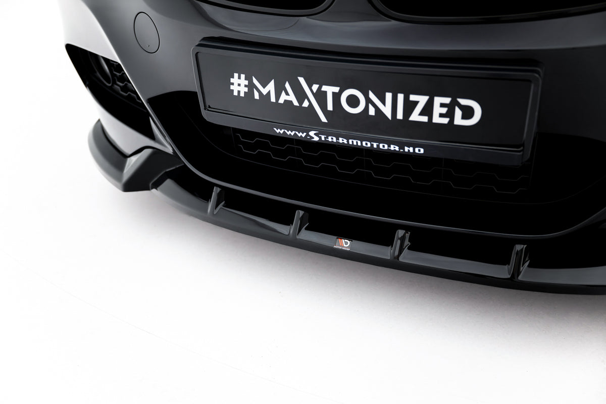 Street+ Spoilerlippe Front Ansatz V.1 passend für BMW 3er GT M-Paket F34 schwarz Hochglanz – Ansicht 4