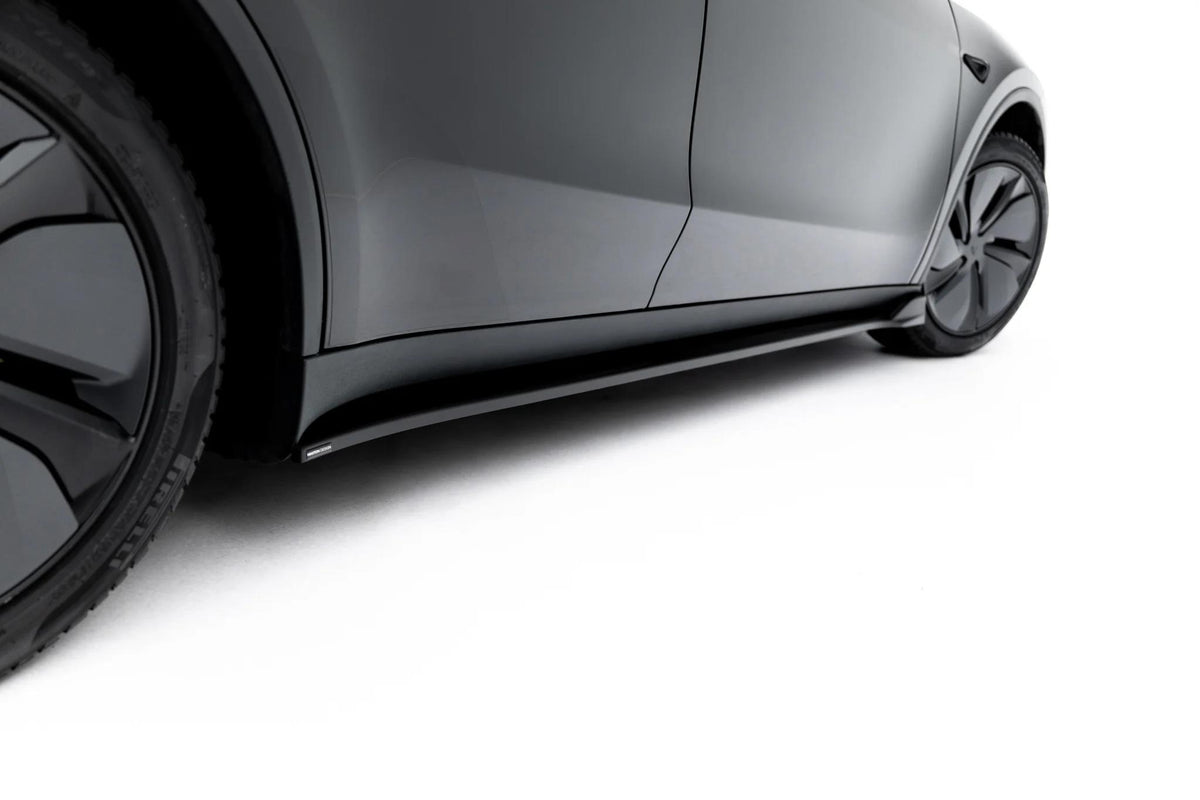 Street+ Seitenschweller Leisten passend für Tesla Model Y Premium Mk1 Facelift schwarz Hochglanz – Ansicht 4