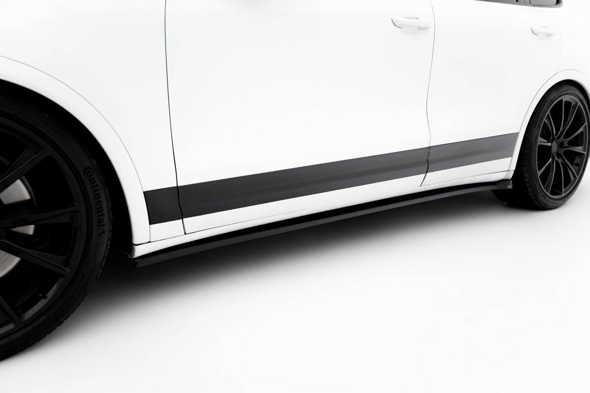Street+ Seitenschweller Leisten passend für Porsche Cayenne Turbo / Standard Mk2 schwarz Hochglanz – Ansicht 4