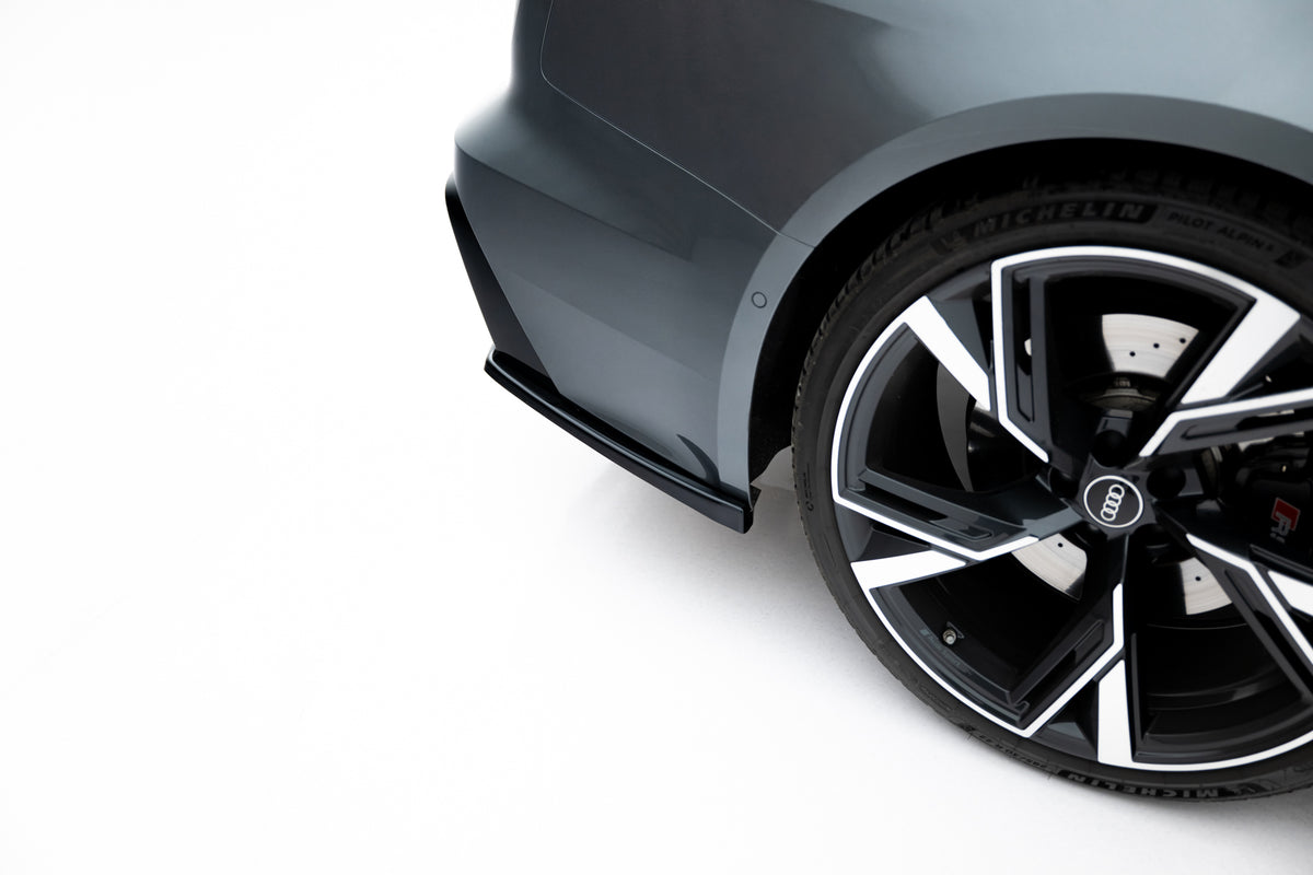 Heck Ansatz Flaps Diffusor V.1 passend für Audi RS6 C8 / C8 Facelift schwarz Hochglanz – Ansicht 4