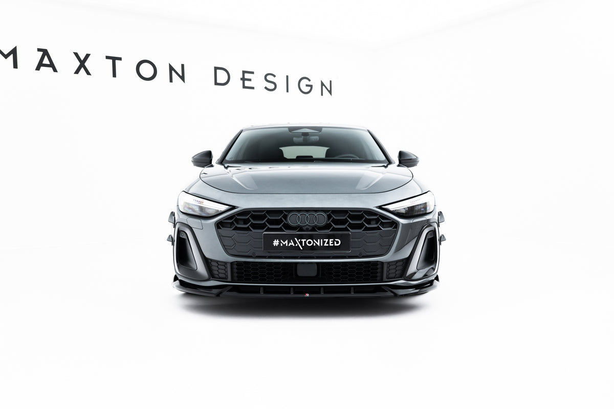Street+ Spoilerlippe Front Ansatz V.2 passend für Audi A5 S-Line / S5 Limousine / Avant B10 schwarz Hochglanz – Ansicht 1