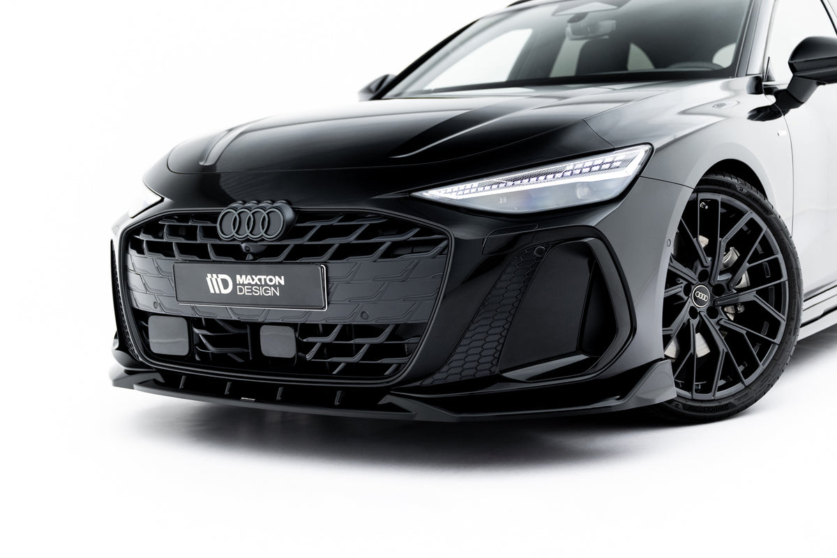 Street+ Spoilerlippe Front Ansatz V.2 passend für Audi A6 S-Line C9 schwarz Hochglanz – Ansicht 2