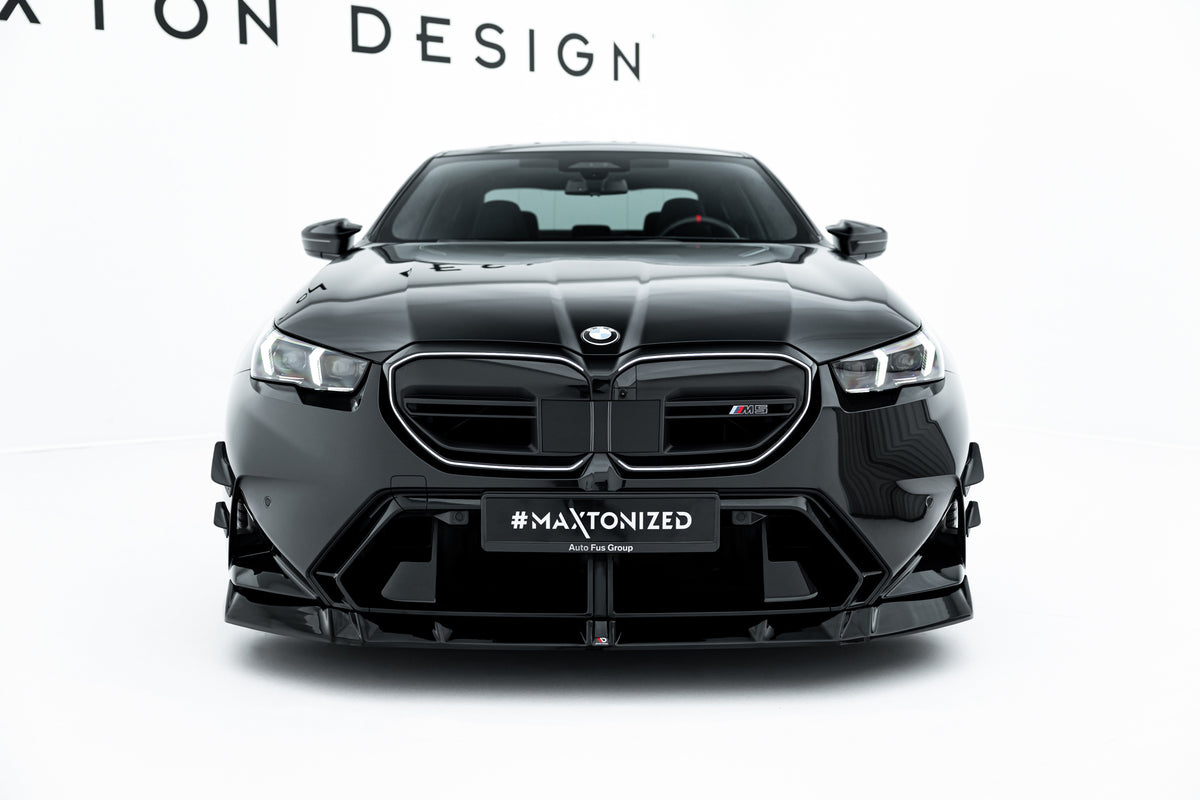 Street+ Spoilerlippe Front Ansatz V.1 passend für BMW M5 Limousine / Touring G90 schwarz Hochglanz – Ansicht 6