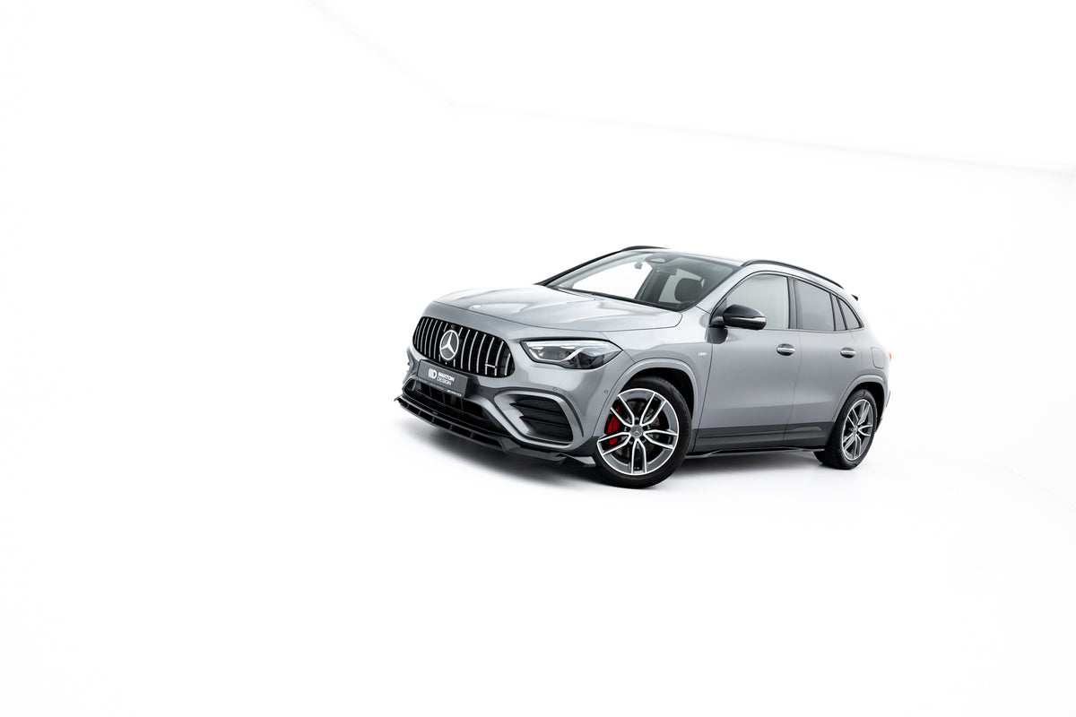 Street+ Spoilerlippe Front Ansatz V.1 passend für Mercedes-AMG GLA 35 H247 Facelift schwarz Hochglanz – Ansicht 3