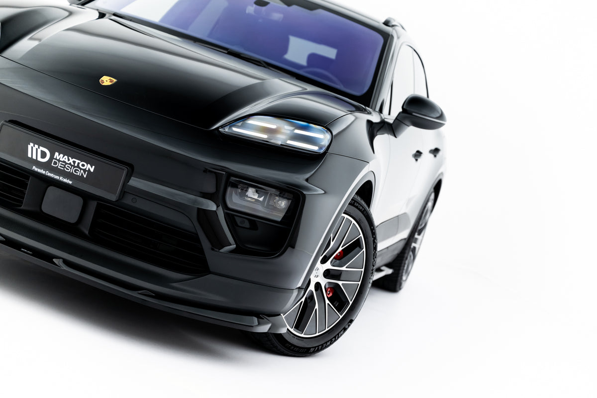 Street+ Spoilerlippe Front Ansatz passend für Porsche Macan EV Mk1 schwarz Hochglanz – Ansicht 7