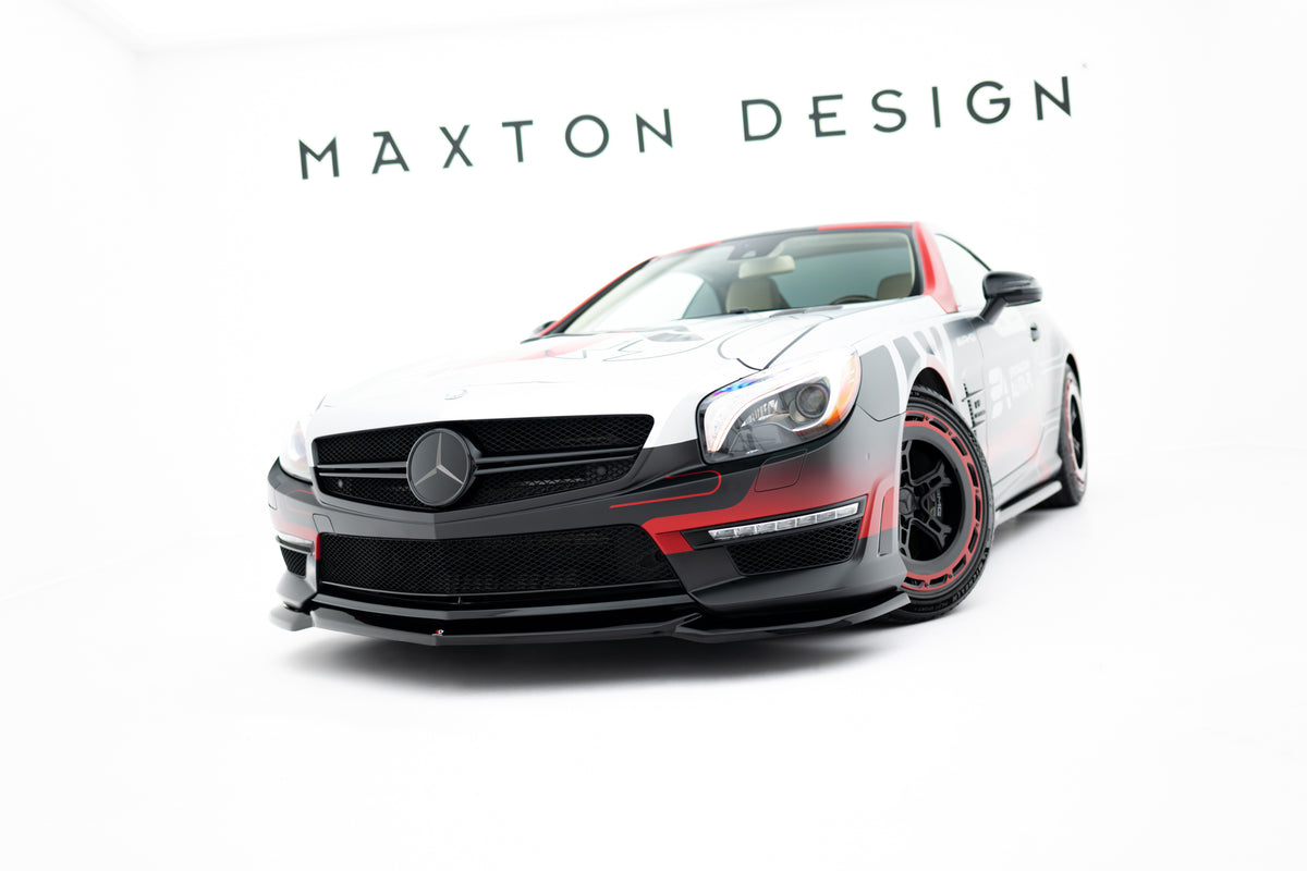 Street+ Spoilerlippe Front Ansatz V.2 passend für Mercedes-Benz SL 63 AMG R231 schwarz Hochglanz – Ansicht 4
