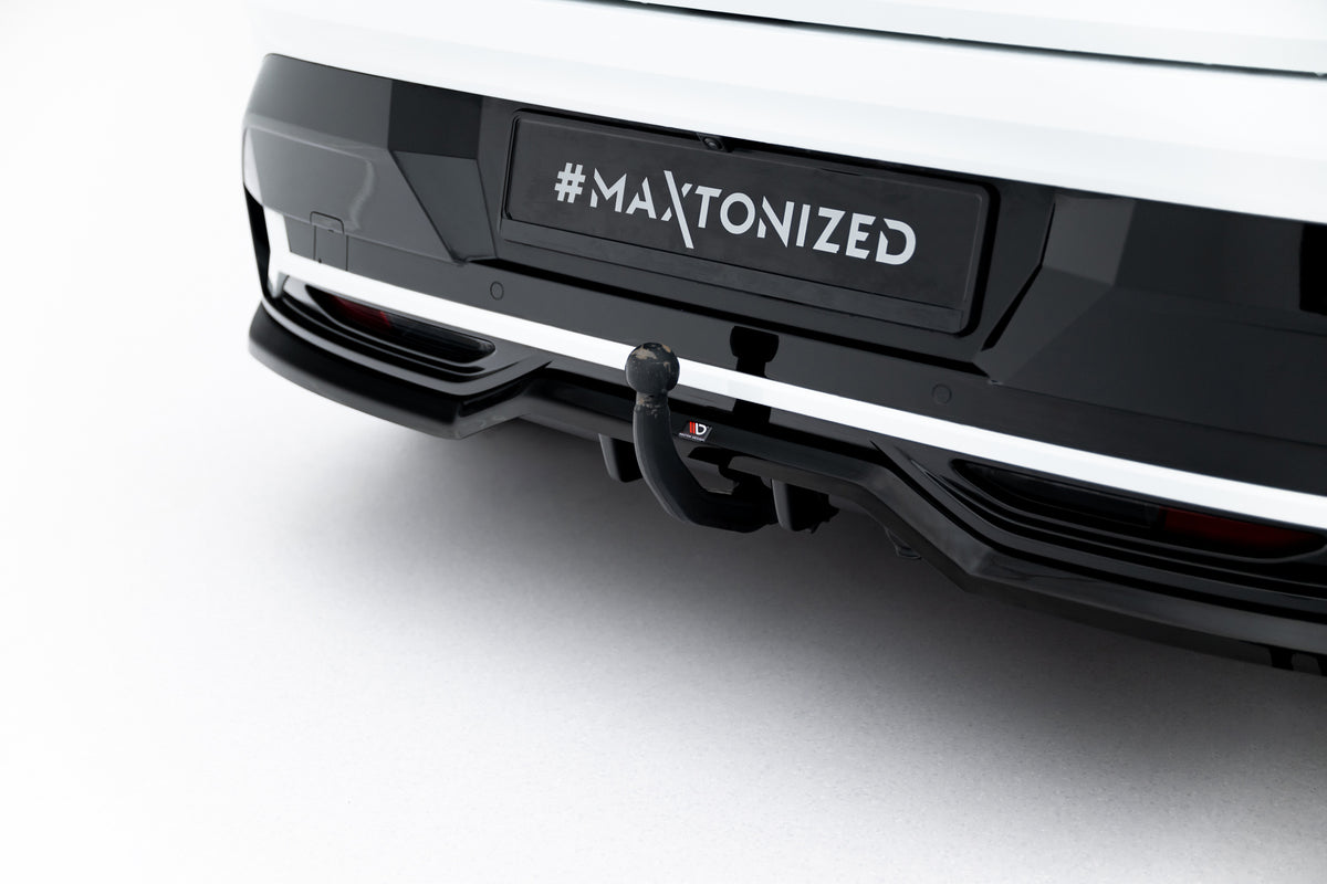Mittlerer Diffusor Heck Ansatz DTM Look passend für Renault Megane E-Tech Electric Mk1 schwarz Hochglanz – Ansicht 4