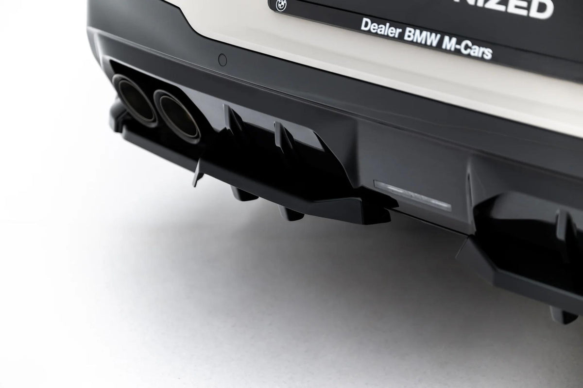 Street+ Mittlerer Diffusor RACE passend für BMW X3 M50 G45 schwarz Hochglanz – Ansicht 3
