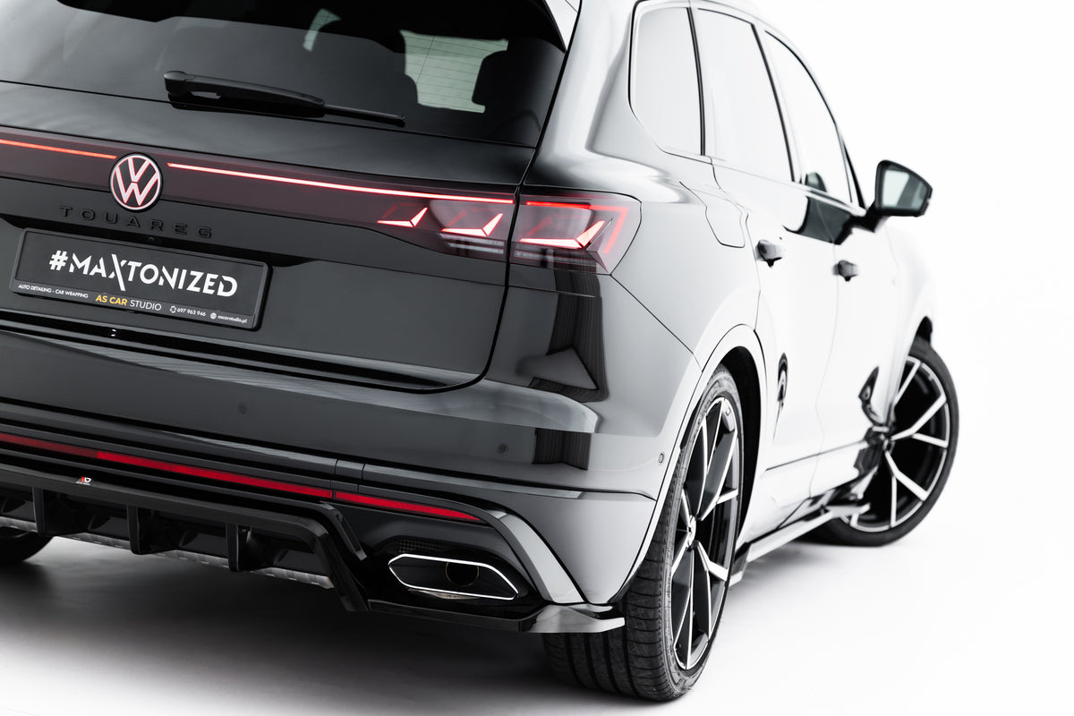 Street+ Mittlerer Diffusor RACE passend für VW Touareg R-Line Mk3 Facelift schwarz Hochglanz – Ansicht 3