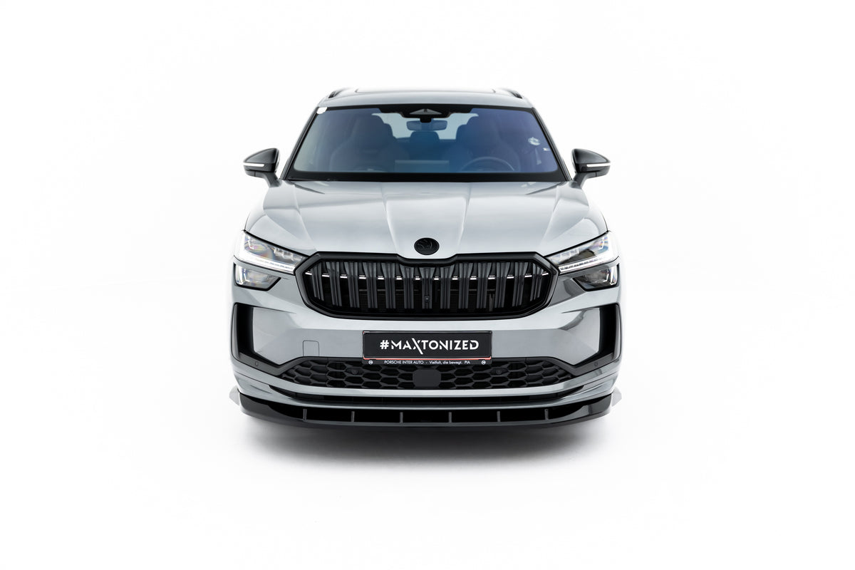 Street+ Spoilerlippe Front Ansatz V.2 passend für Skoda Kodiaq Sportline Mk2 schwarz Hochglanz – Ansicht 1