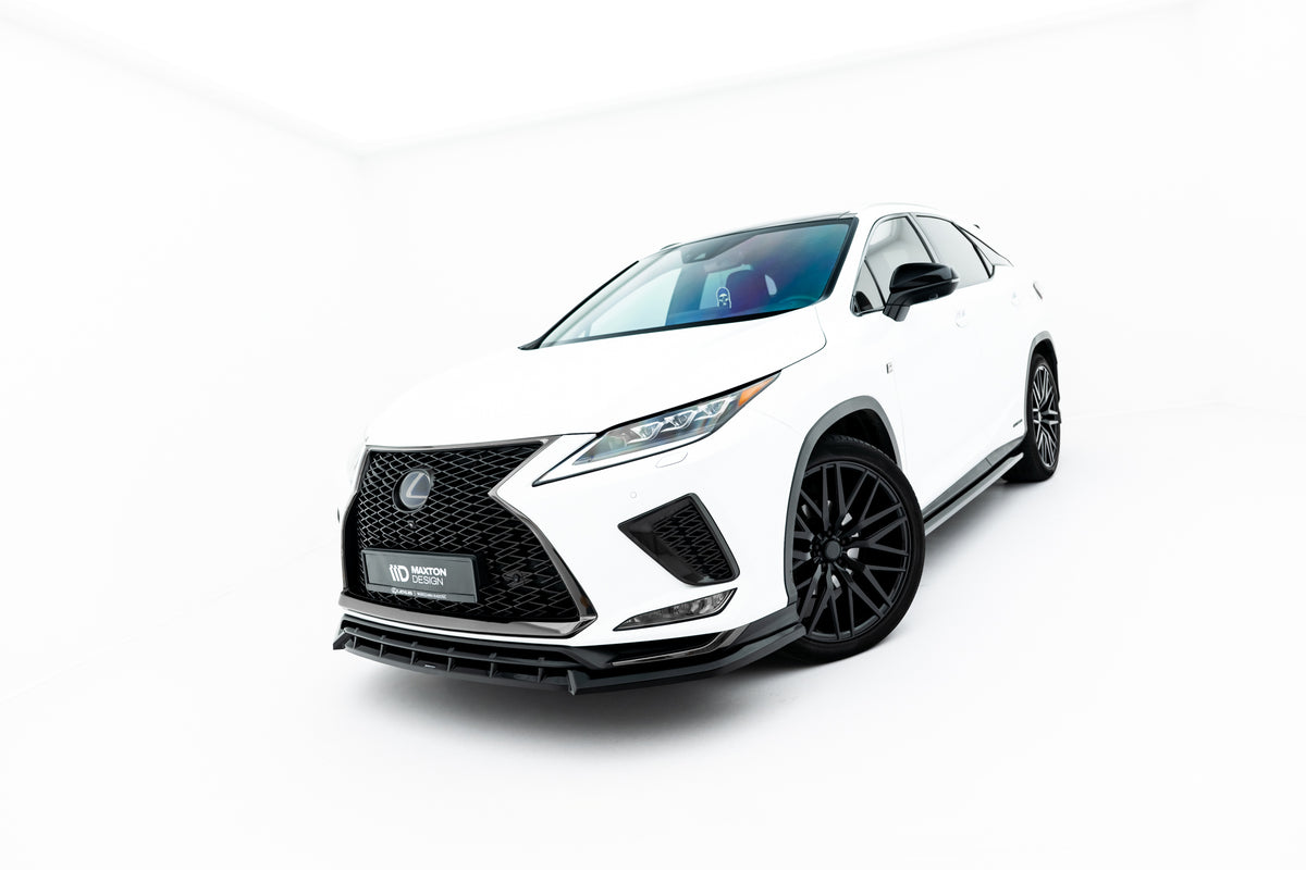 Street+ Spoilerlippe Front Ansatz passend für Lexus RX F-Sport Mk4 Facelift schwarz Hochglanz – Ansicht 2