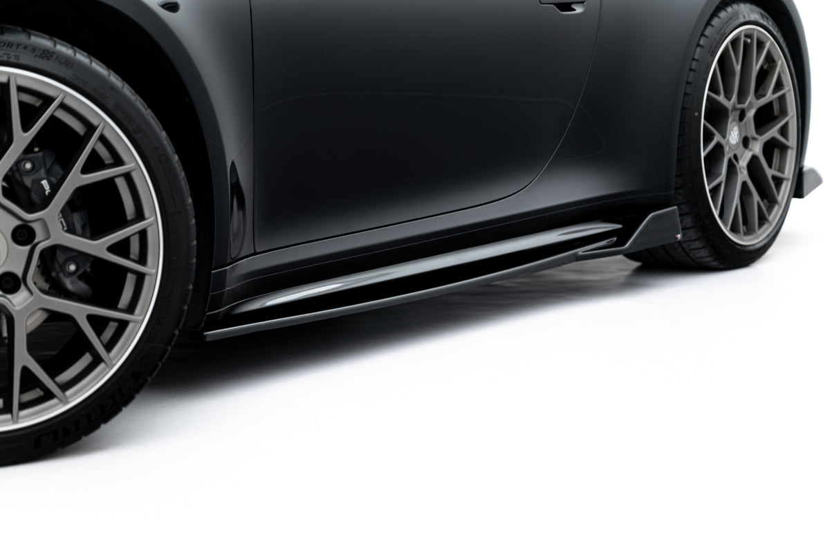 Street+ Seitenschweller Leisten V.2 passend für Porsche 911 Carrera Sport Design 992 schwarz Hochglanz – Ansicht 2