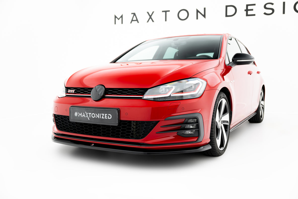 Street+ Spoilerlippe Front Ansatz V.3 passend für VW Golf GTI / GTD Mk7 Facelift schwarz Hochglanz – Ansicht 4